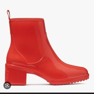 Red Women's Ankle Rain Boots